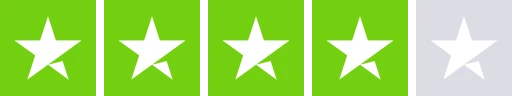 Valoración de 4 estrellas sobre 5